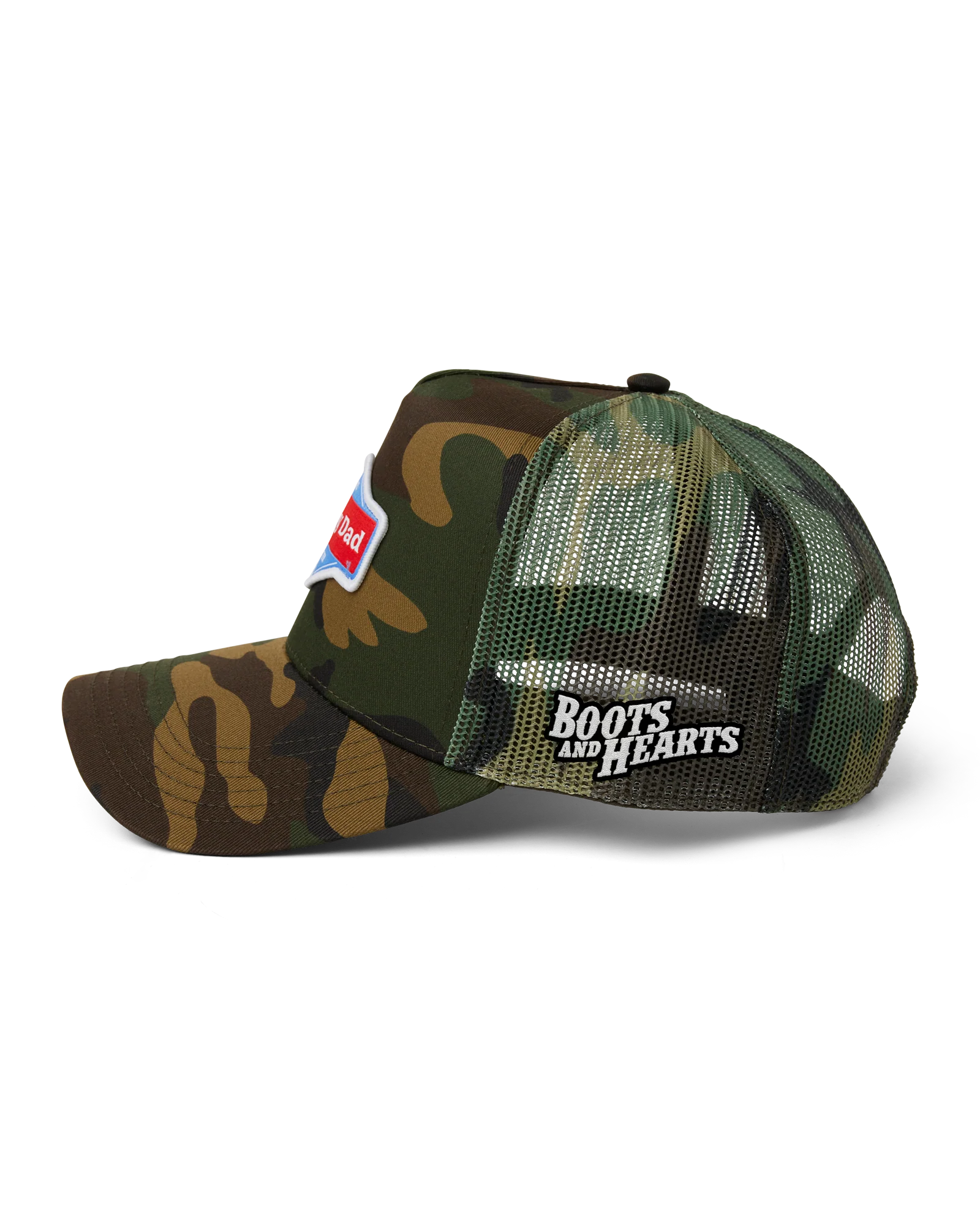 Happy Dad x Boots & Hearts Camo Trucker Hat - Image 3