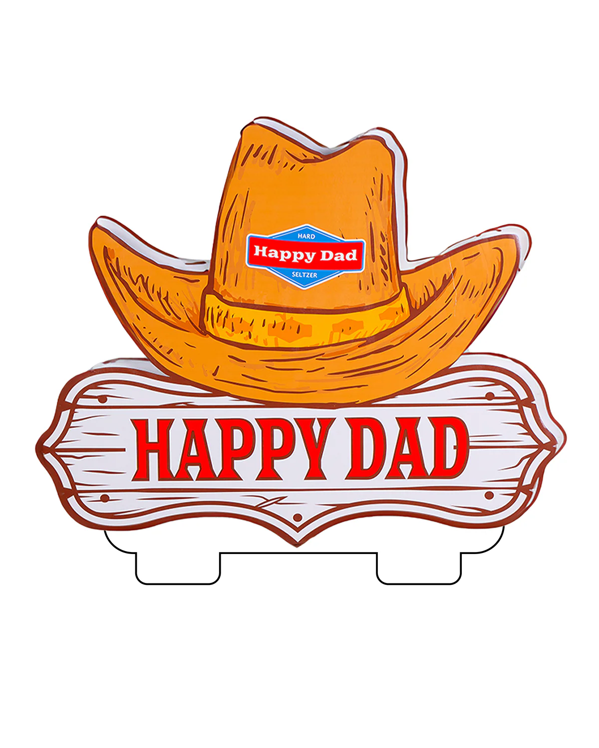 Happy Dad Cowboy Hat Case Stacker Topper