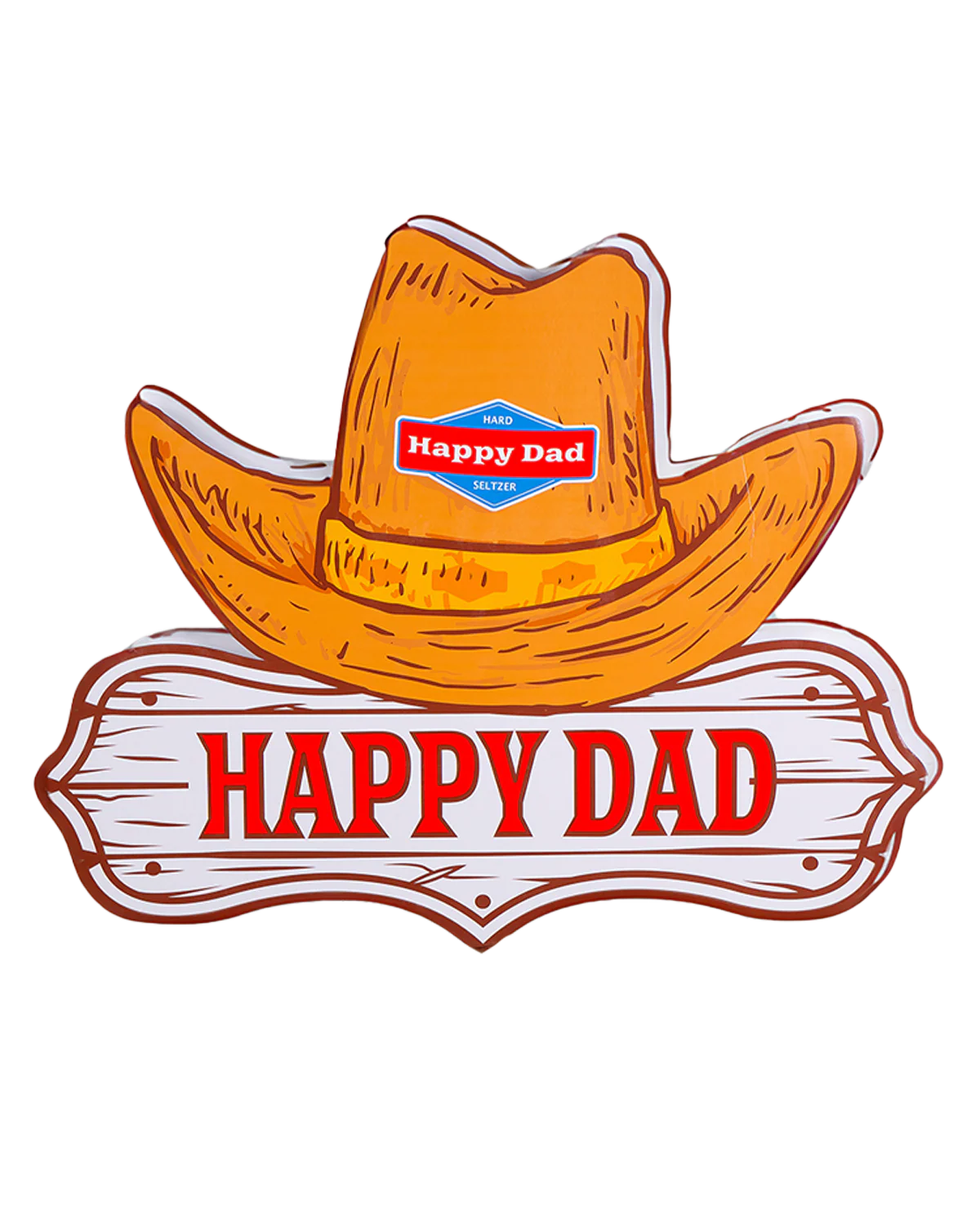 Happy Dad Cowboy Hat Pole Topper