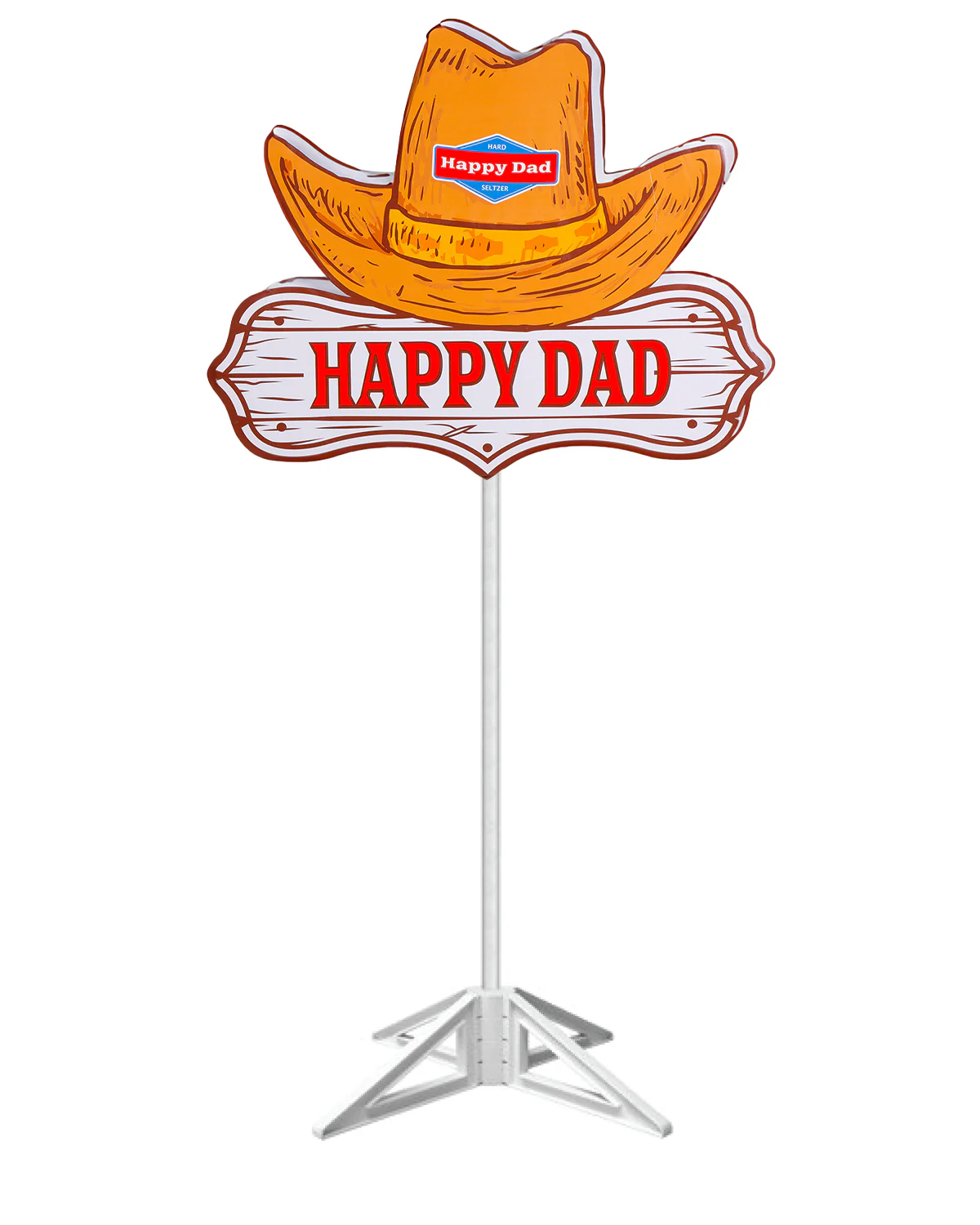 Happy Dad Cowboy Hat Pole Topper - Image 2