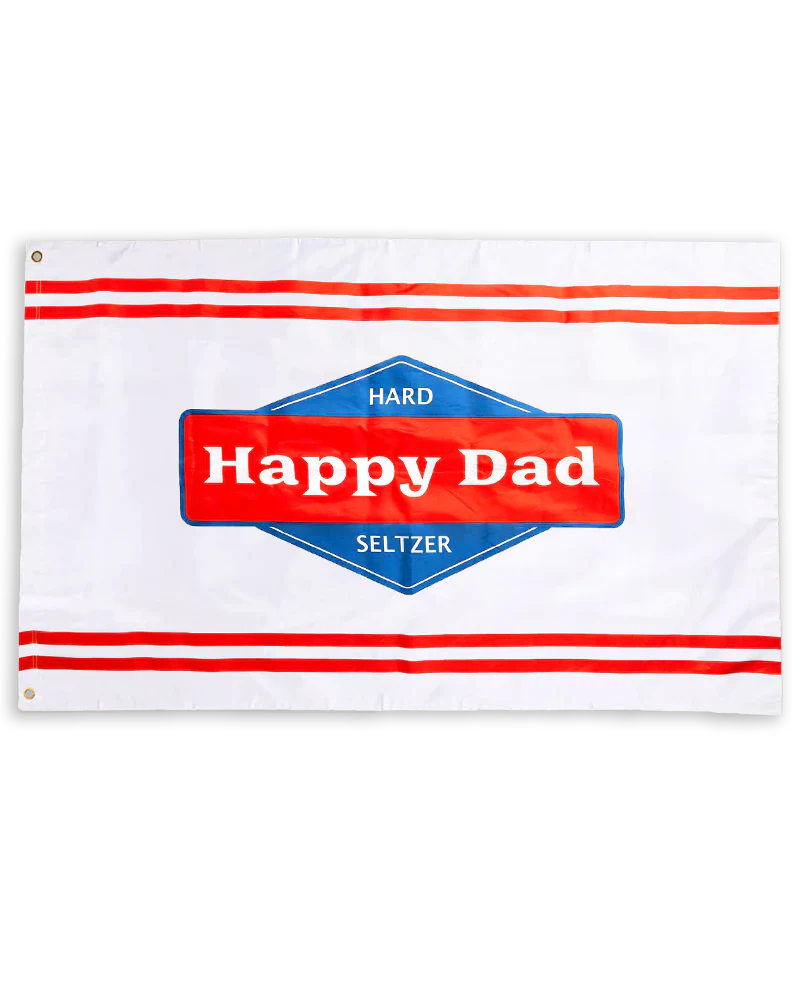 Happy Dad Flag (White)