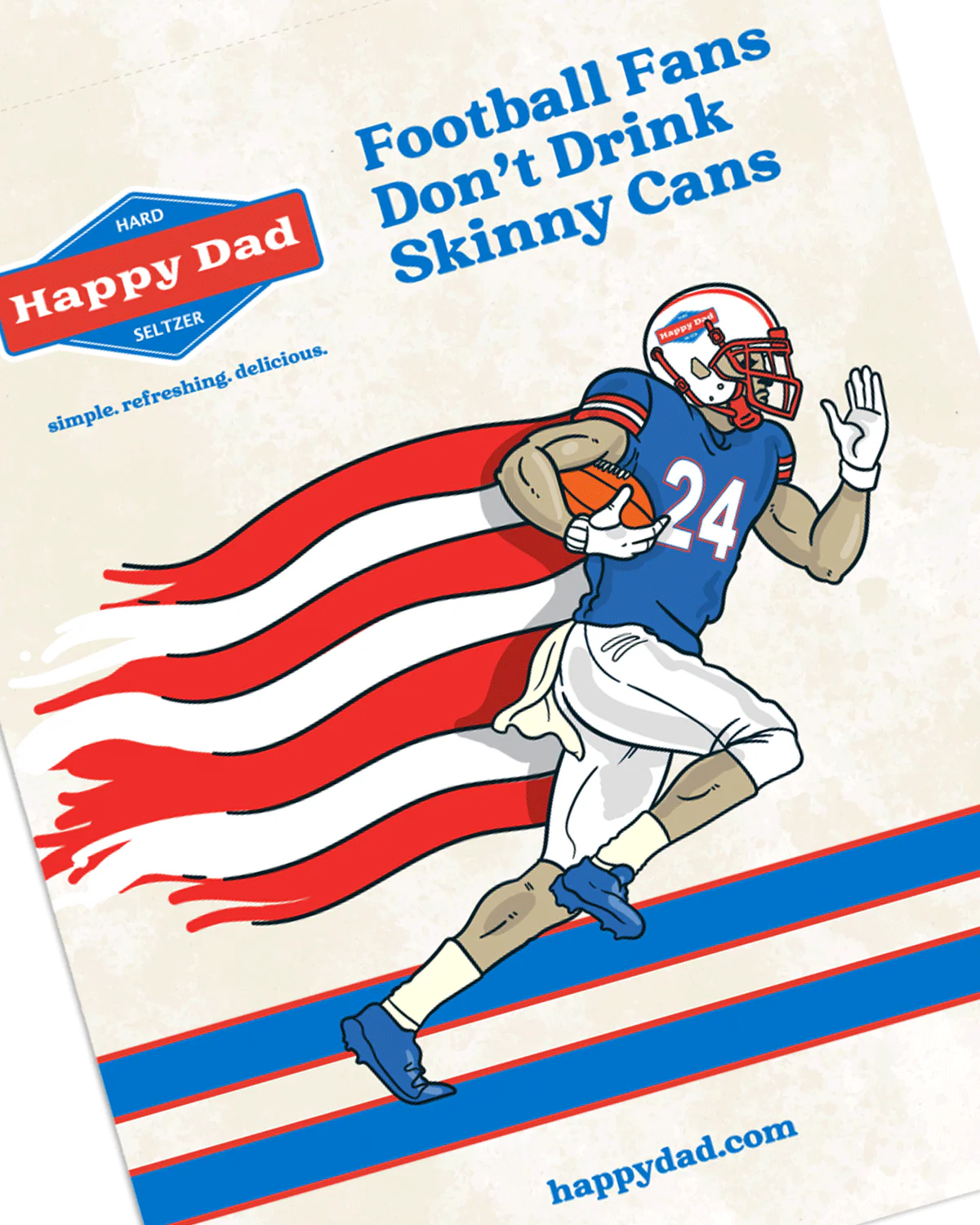 Happy Dad Football Cooler Cling - Image 2