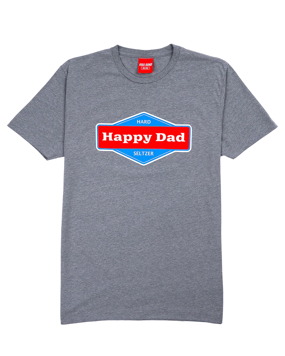 Happy Dad Front Logo Tee (Dark Grey Heather)
