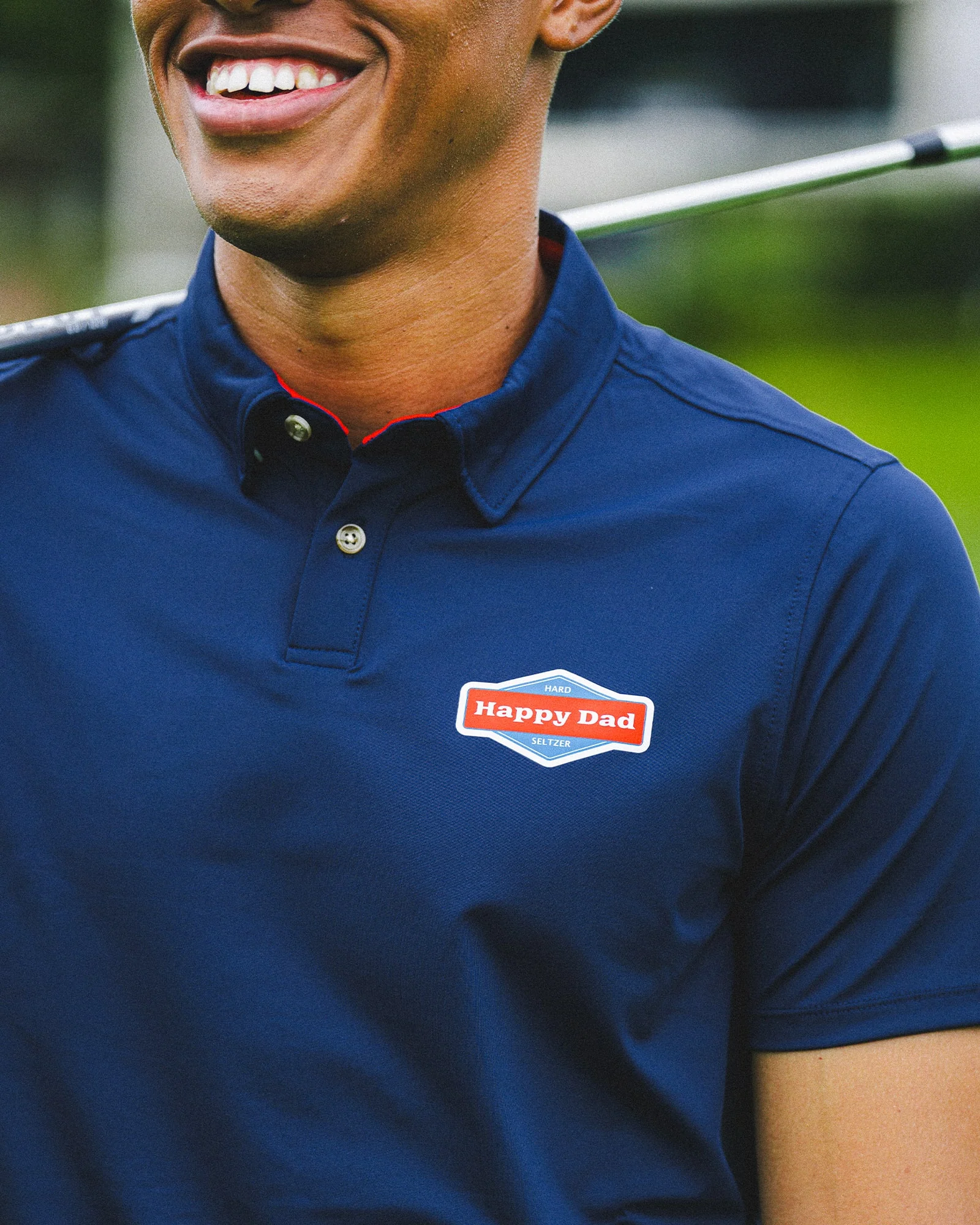 Happy Dad Golf Polo (Navy) - Image 4