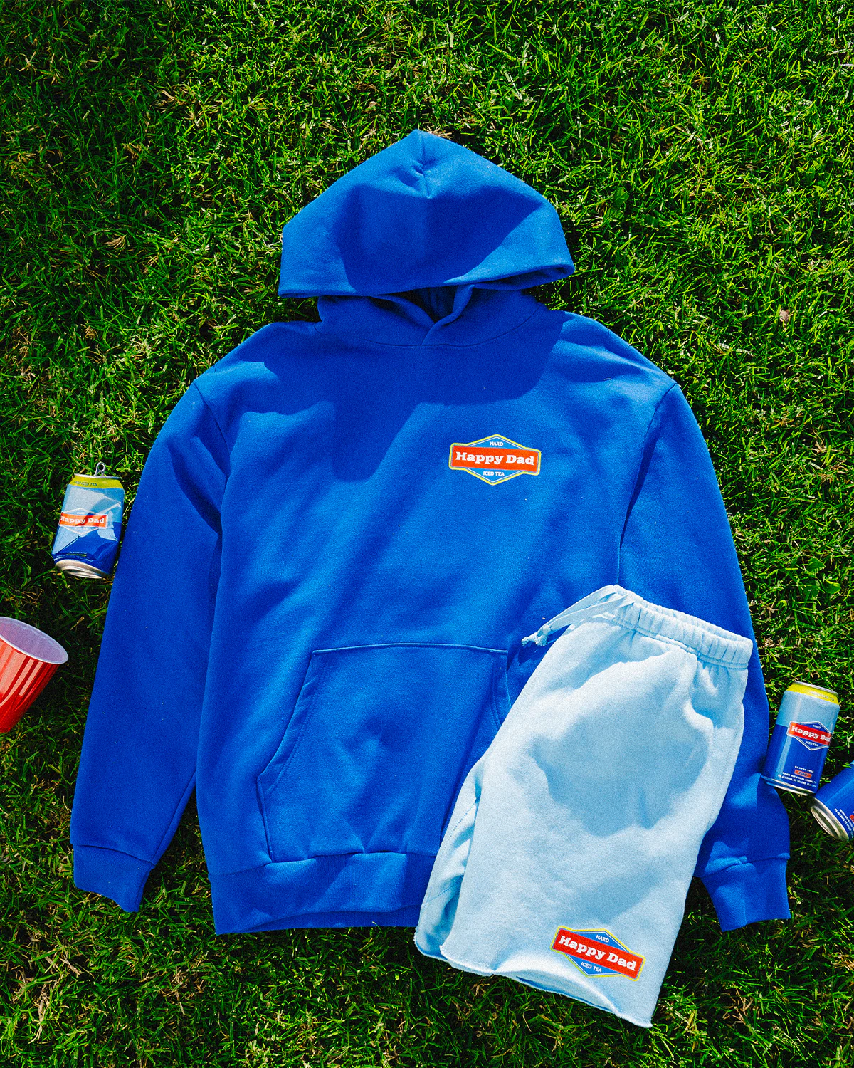 Happy Dad Hard Tea Hoodie (Dark Blue) - Image 5