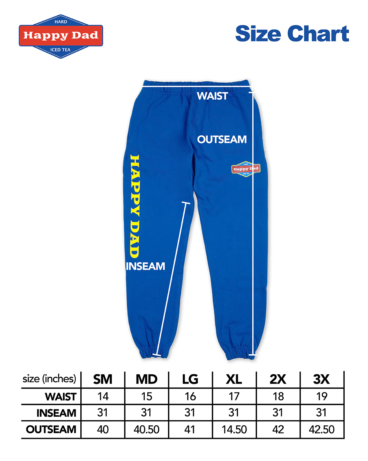 Happy Dad Hard Tea Sweatpants (Dark Blue) - Image 6
