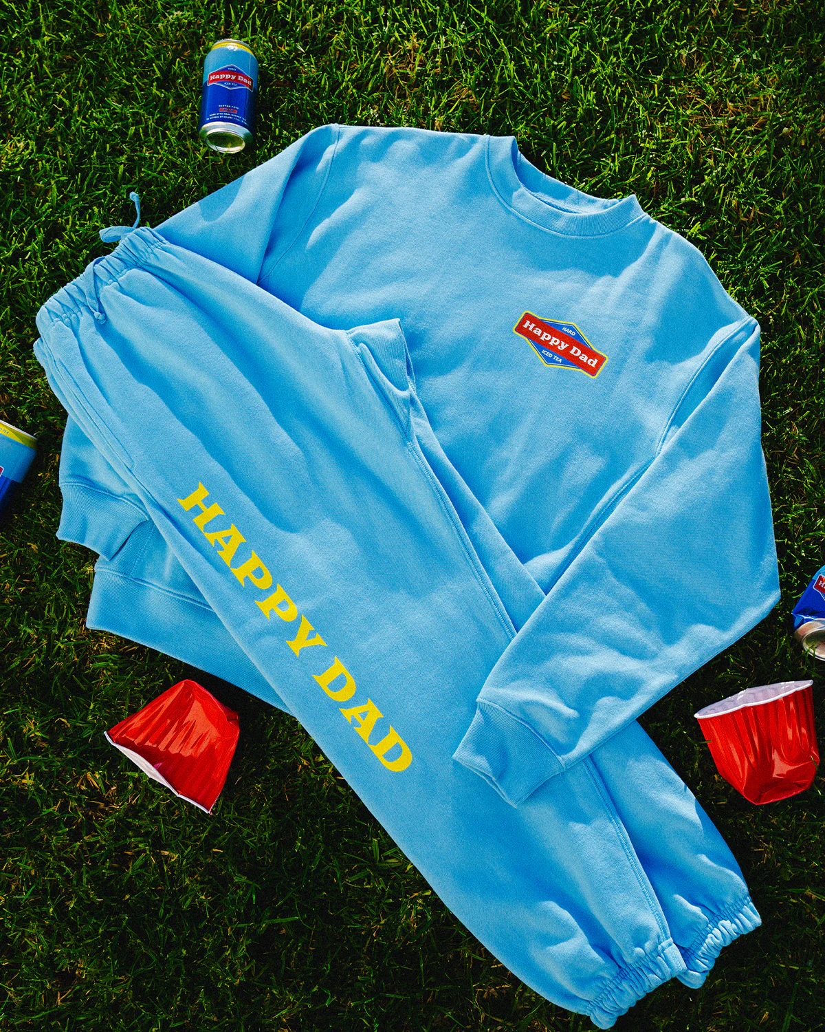 Happy Dad Hard Tea Sweatpants (Light Blue) - Image 5