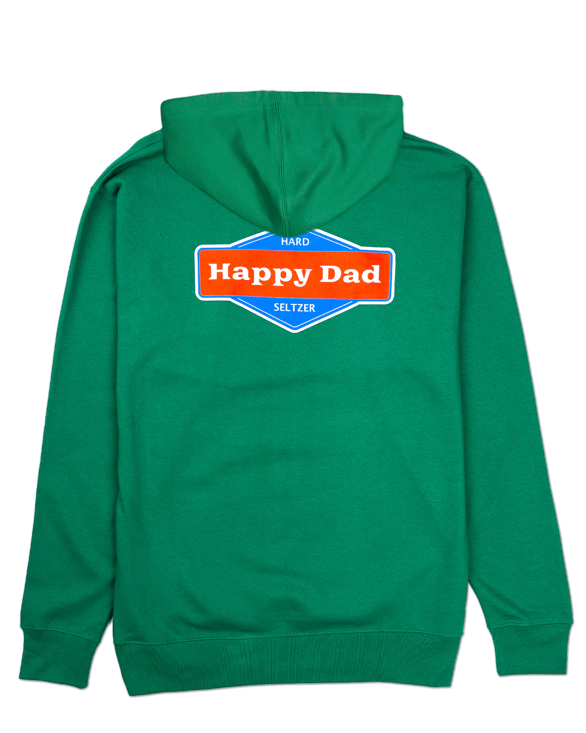 Happy Dad Front and Back Logo Hoodie (Green) - Image 2