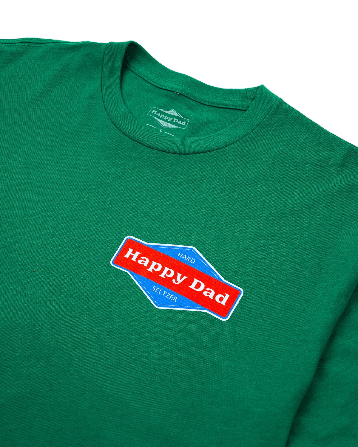 Happy Dad Logo Front and Back Tee (Green) - Image 3