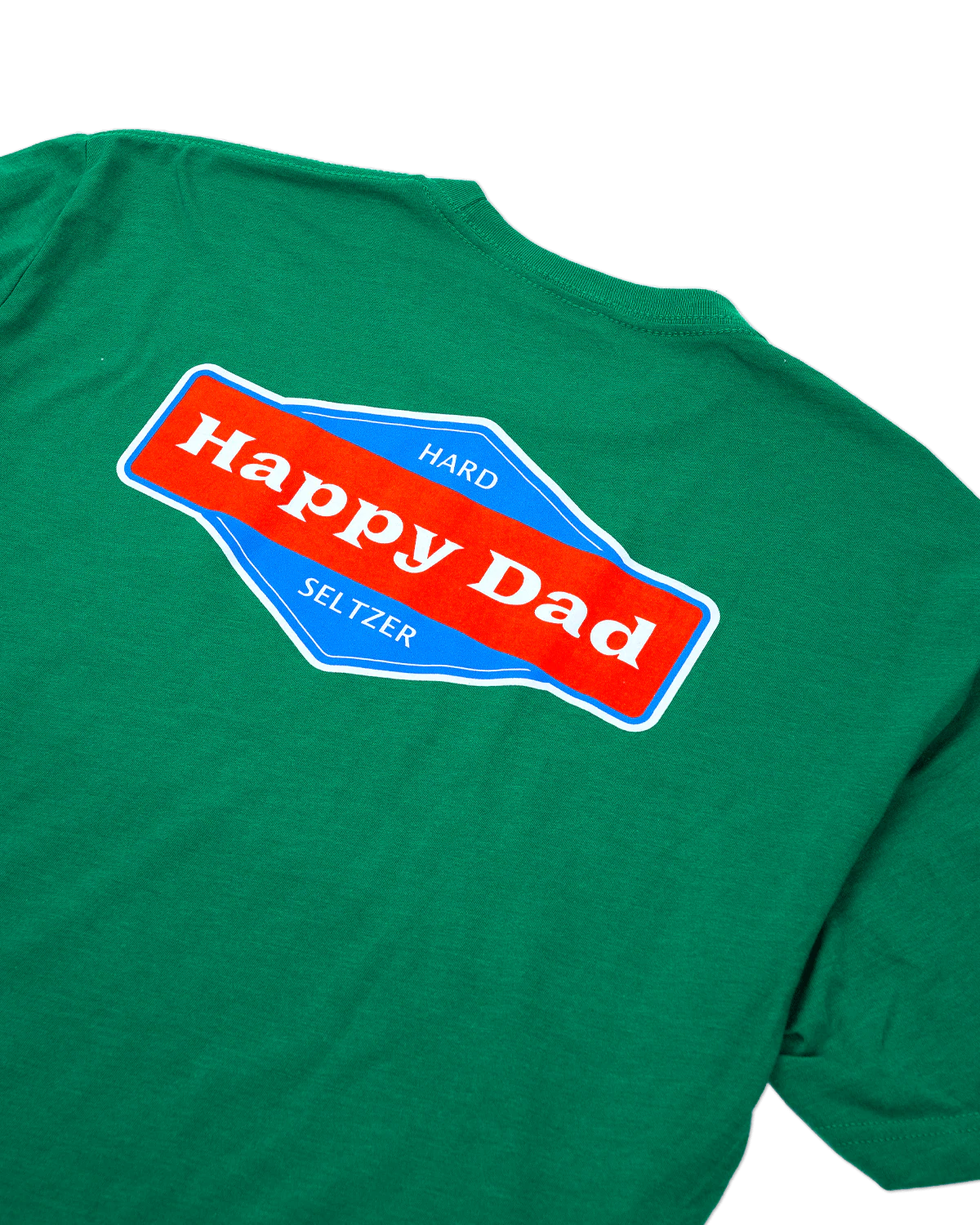Happy Dad Logo Front and Back Tee (Green) - Image 4