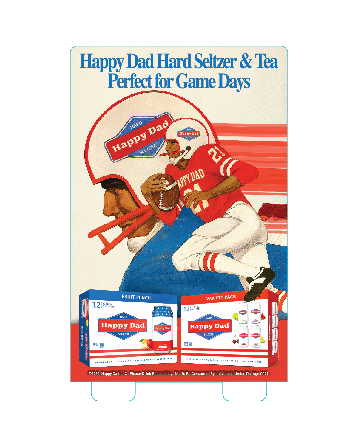 Happy Dad Perfect For Game Days Skinny Case Topper