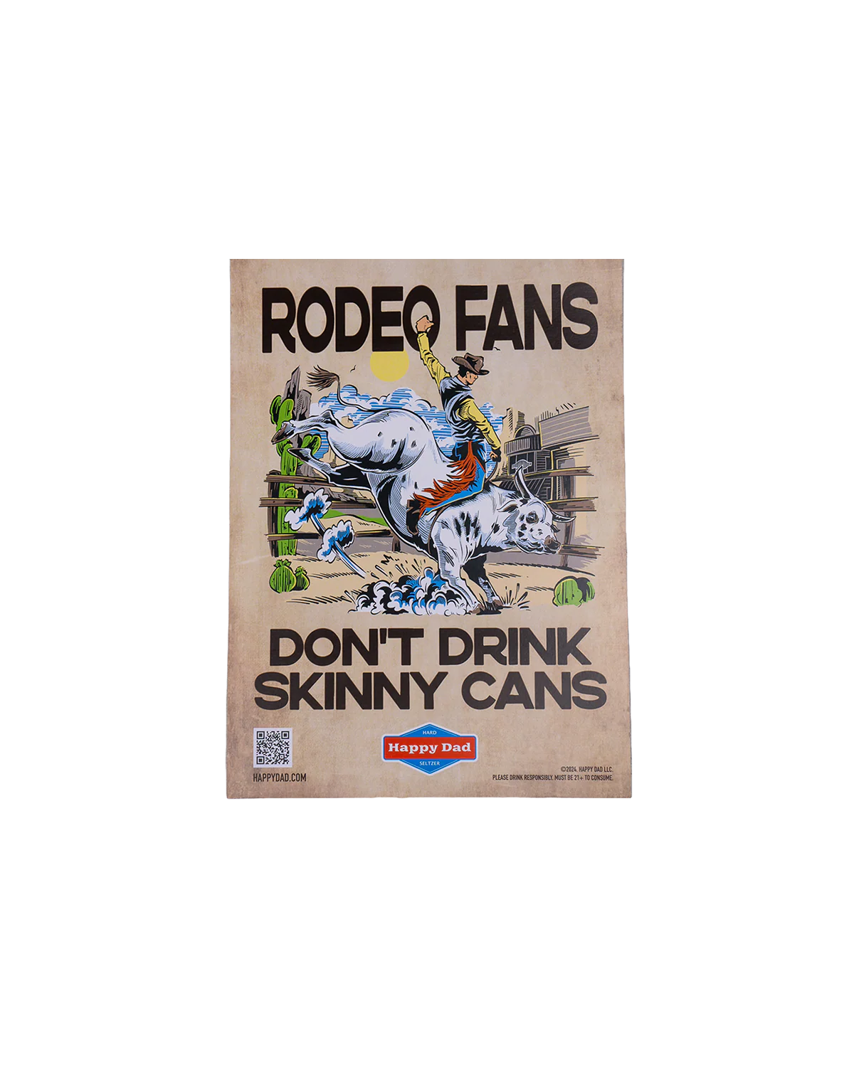 Happy Dad Rodeo Table Tent Insert
