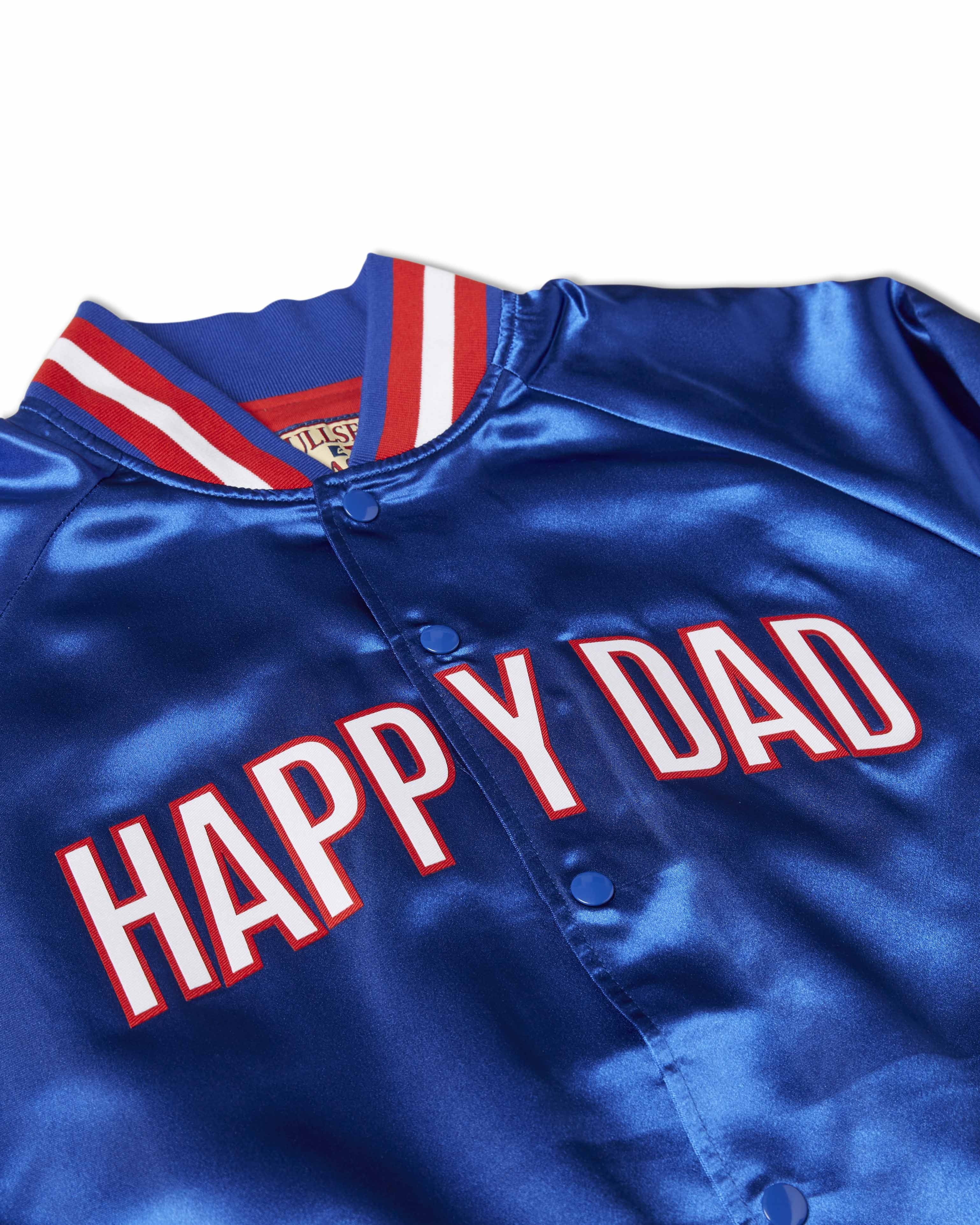 Happy Dad Satin Jacket (Blue) - Image 2
