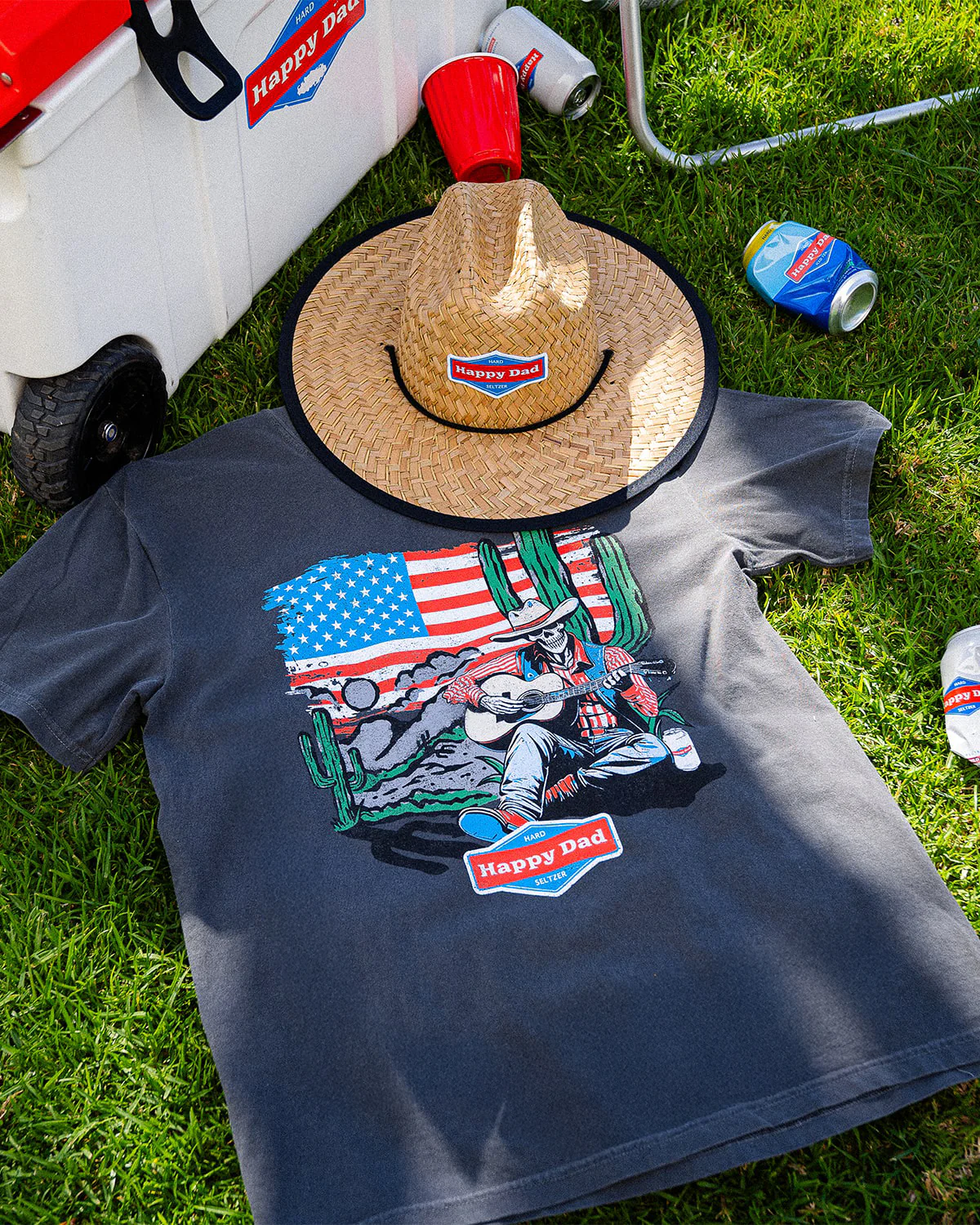 Happy Dad Straw Hat - Image 4