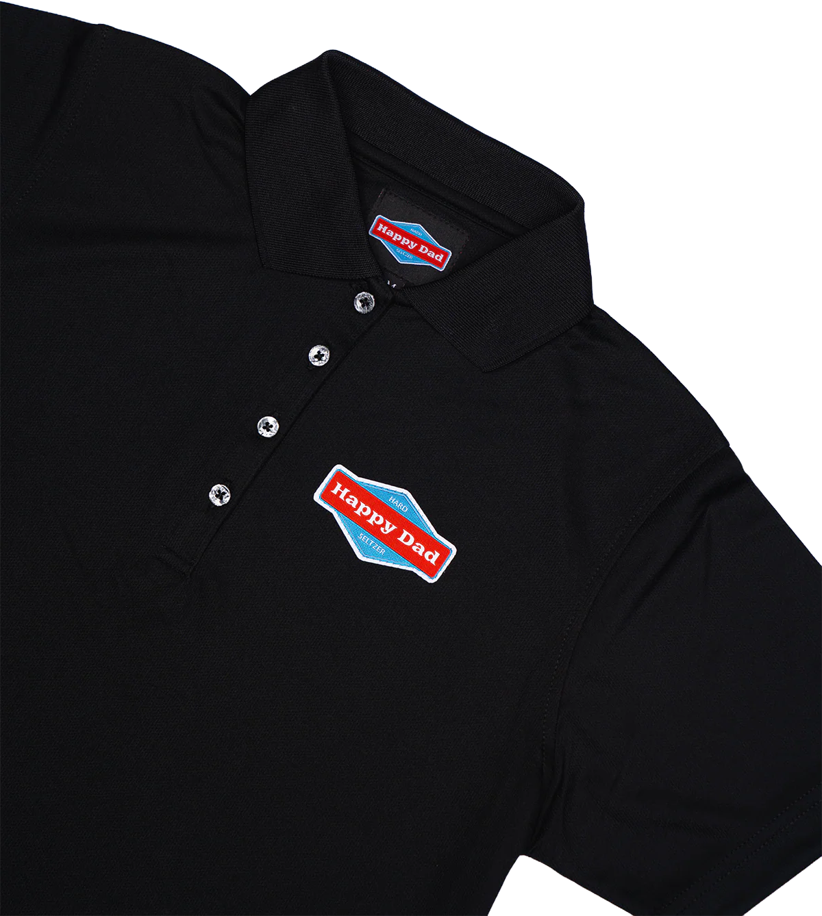 Happy Dad Women's Polo Shirt (Black) - Image 2