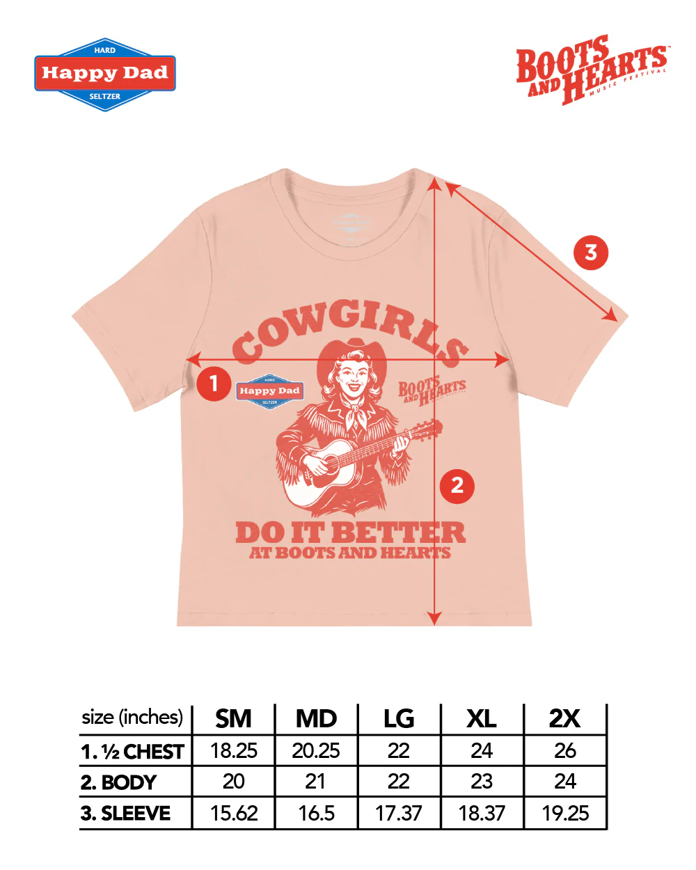 Happy Dad x Boots & Hearts Women's Cowgirls Do it Better Box Tee - Image 4