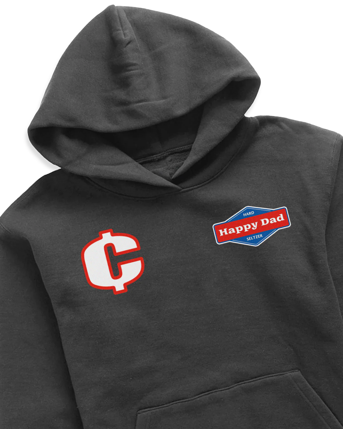 Happy Dad x Coulda Been Records Hoodie (Vintage Black) - Image 4