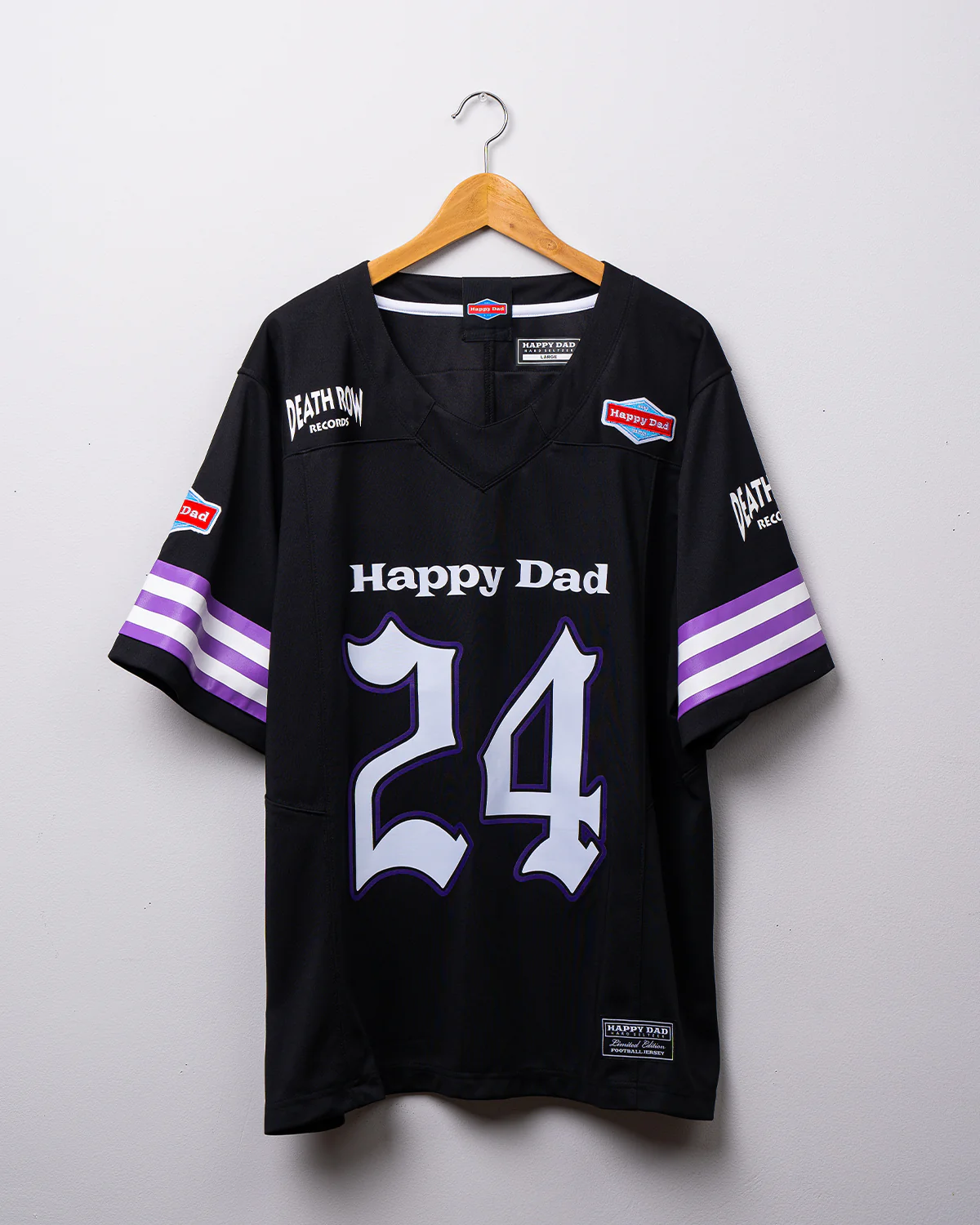 Happy Dad x Death Row Football Jersey '24 (Black) - Image 3