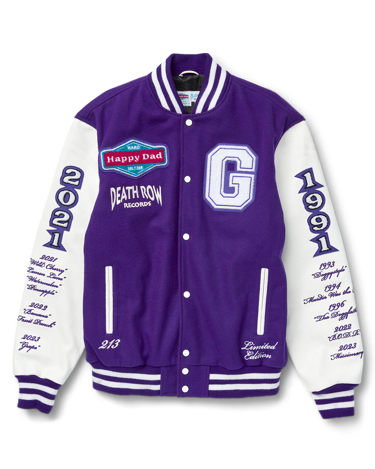 Happy Dad x Death Row Varsity Jacket (Purple)