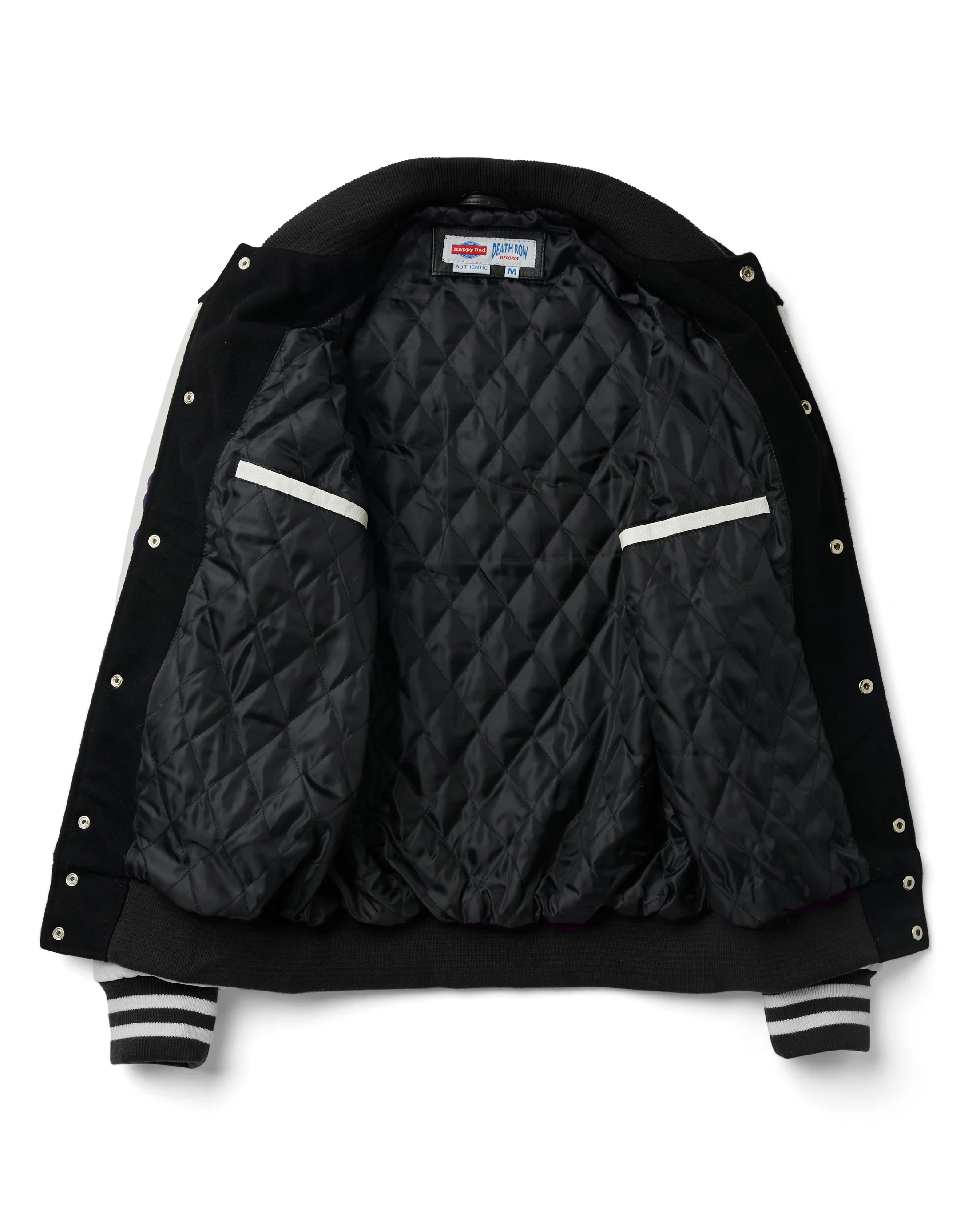 Happy Dad x Death Row Varsity Jacket (Black) - Image 3