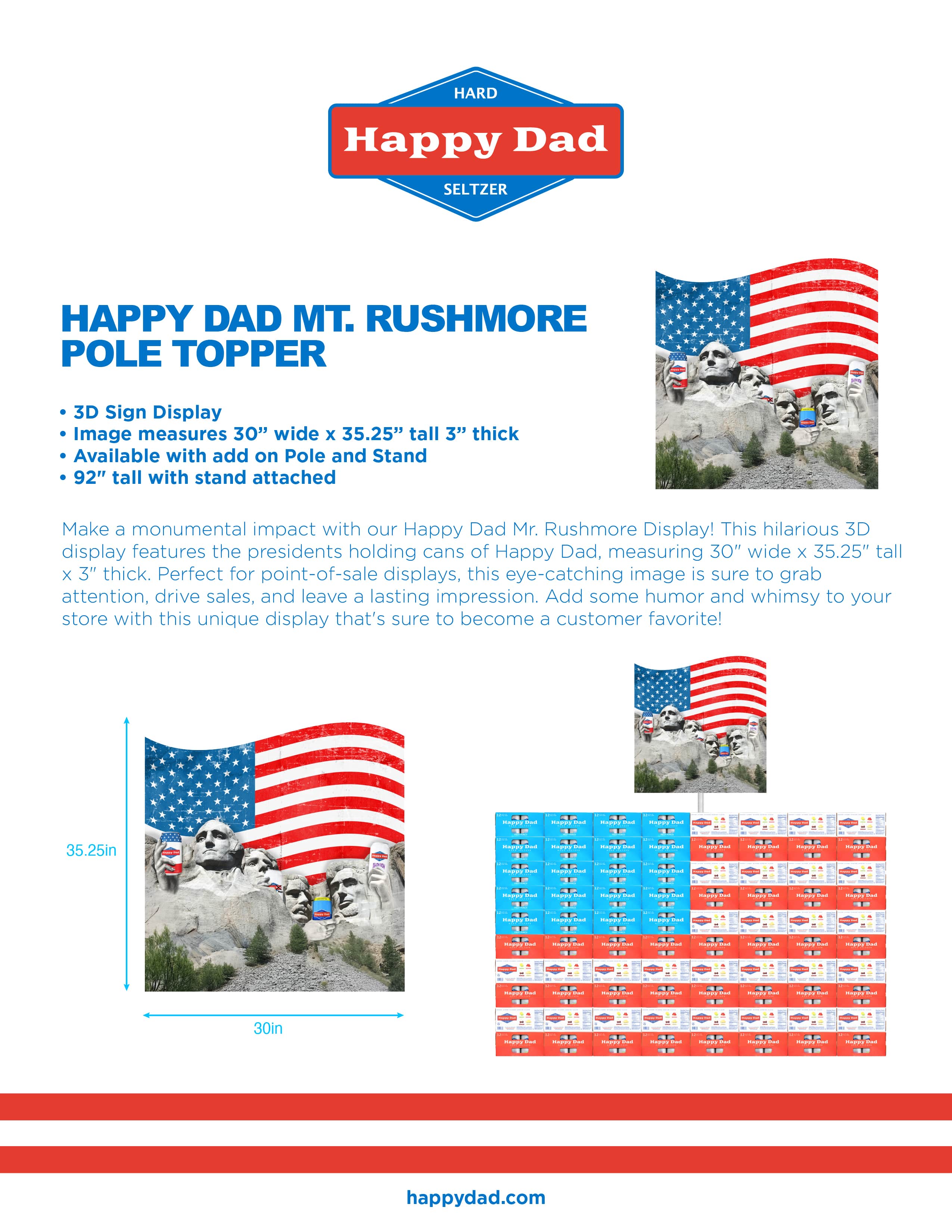 Mount Rushmore Pole Topper  (5 stackers per 1 box) - Image 3