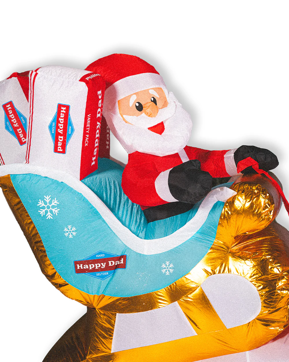 Happy Dad Santa Sleigh Inflatable (13 FT) - Image 3