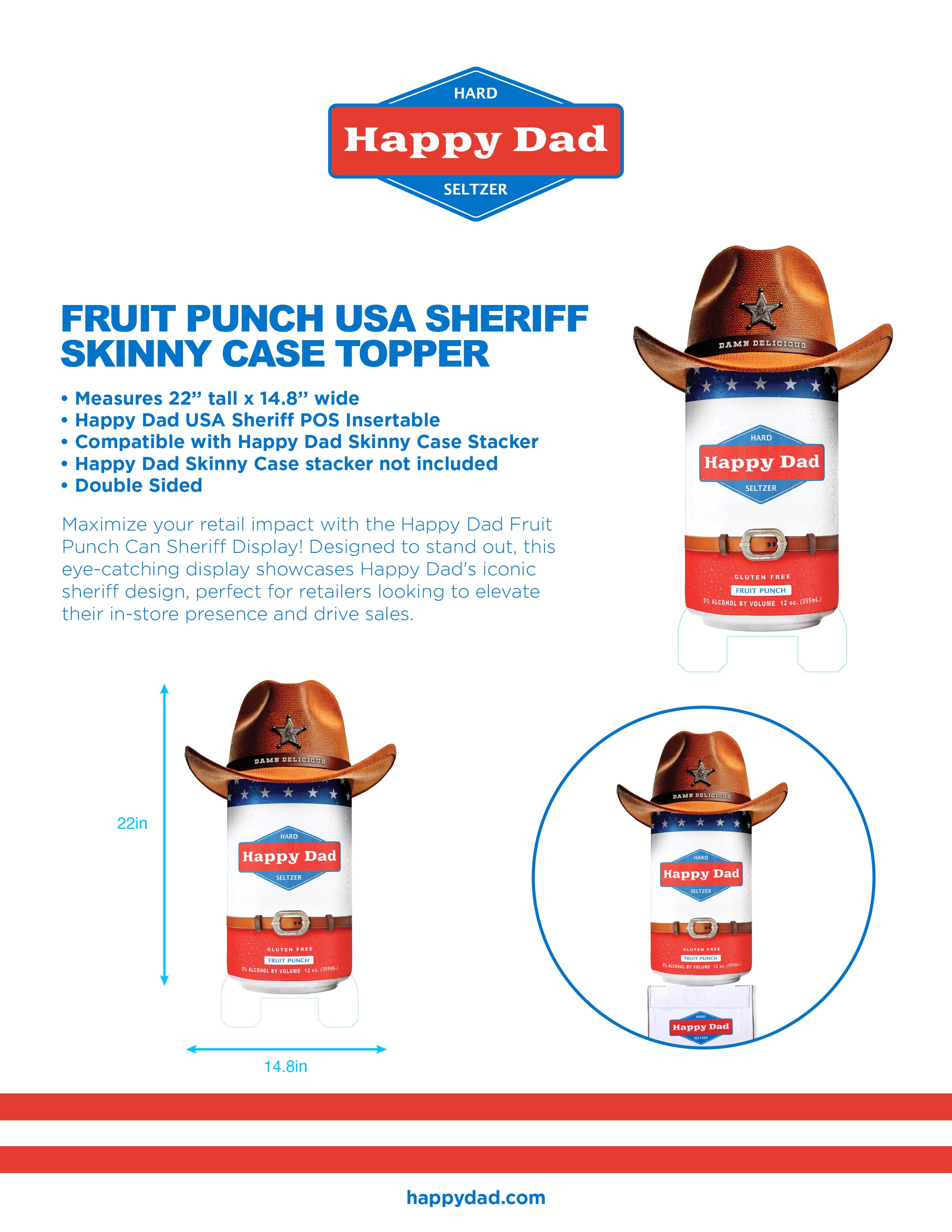 Skinny Case Stacker Topper (Sheriff Can) (10 stackers per 1 box) - Image 3