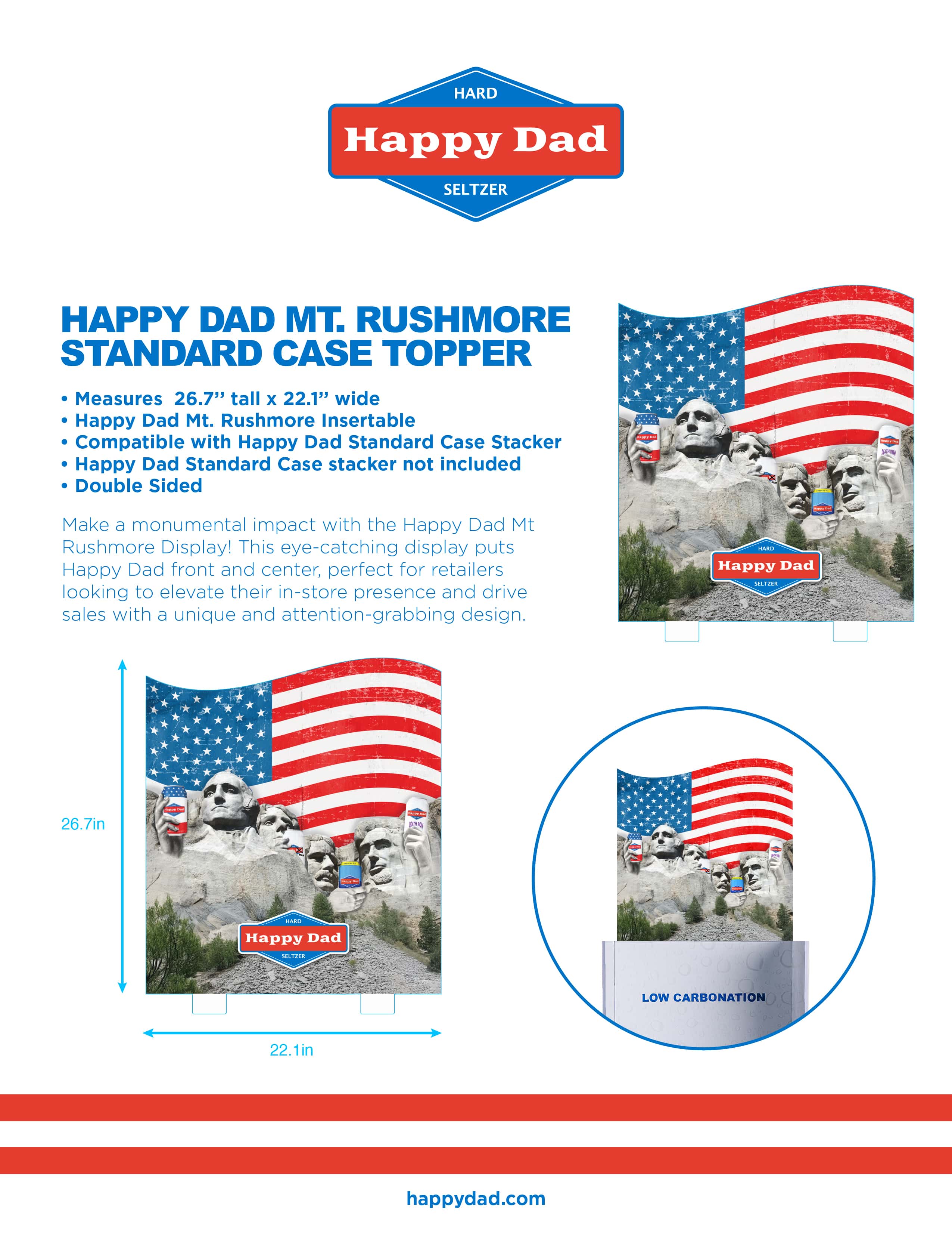 Standard Case Stacker Topper (Mt Rushmore) (10 stackers per 1 box) - Image 3