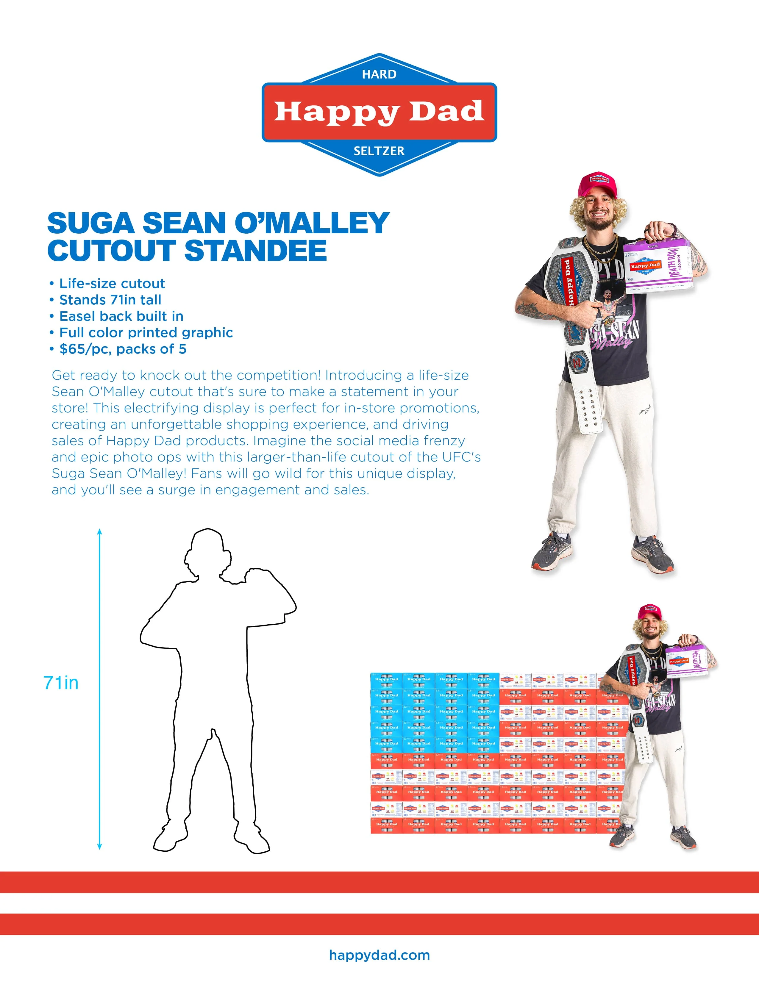 Suga Sean O'Malley Cut Out Standee - Image 2