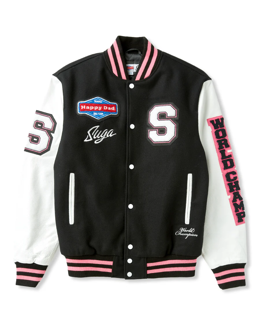 Happy Dad x Suga Sean Varsity Jacket (Black)