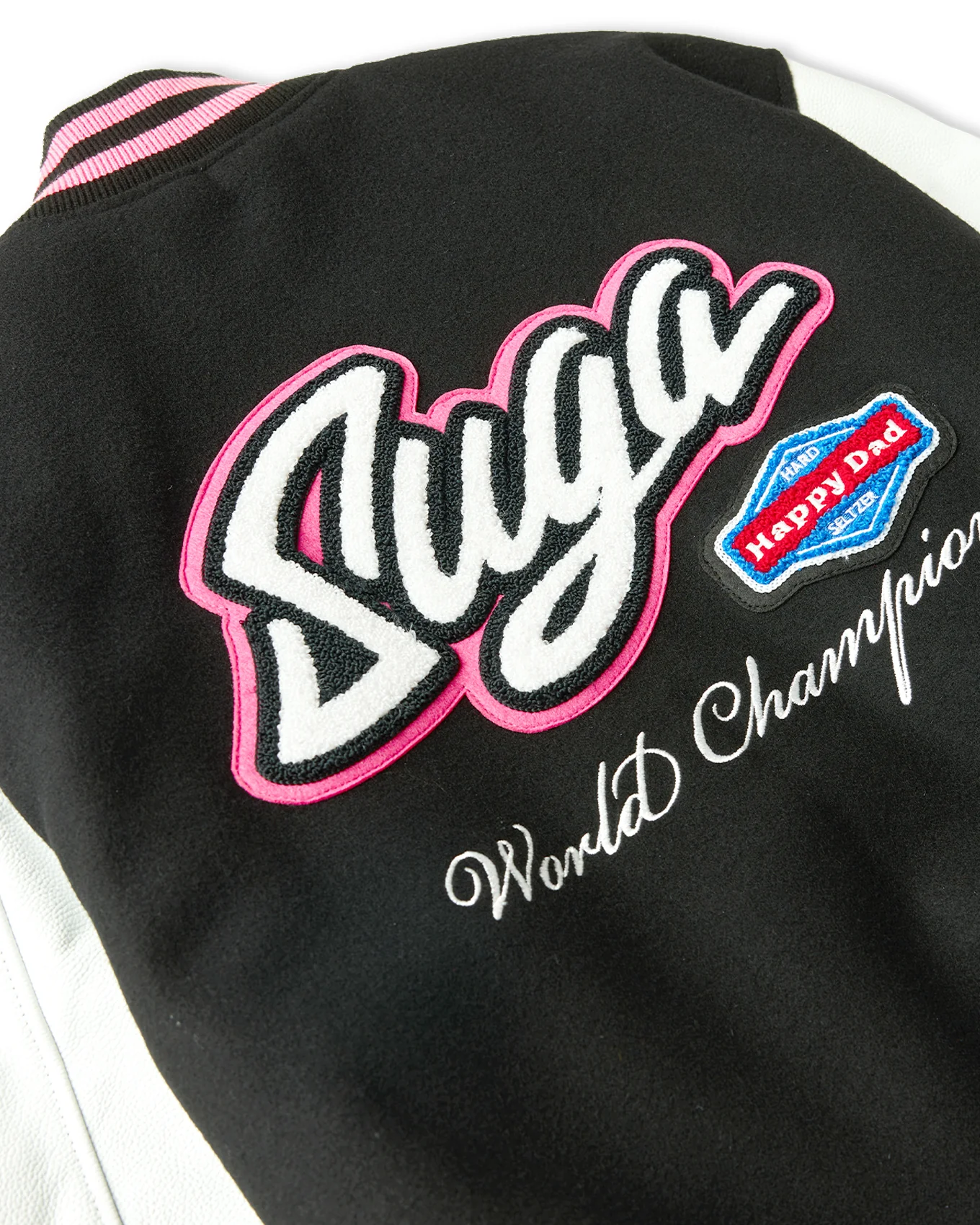 Happy Dad x Suga Sean Varsity Jacket (Black) - Image 3