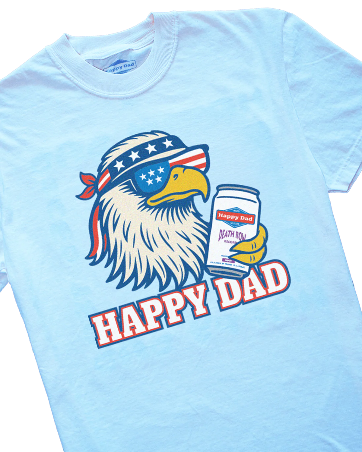 Happy Dad Vintage USA Eagle Tee (Light Blue) - Image 2